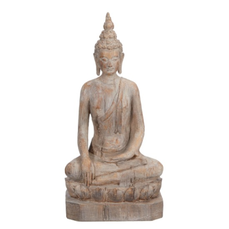 Buddha sitzend Polyresin H&#246;he 46.5cm