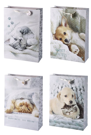 Geschenktasche Tiere 4ass 50x20x70cm