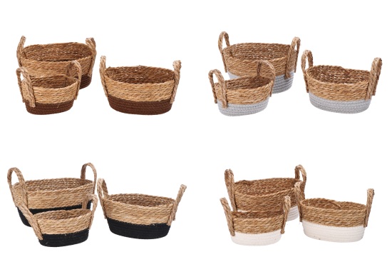 Korb 3er Set rund 4ass