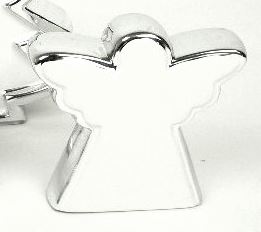 Keramik Engel weiss silber 13*4*12cm