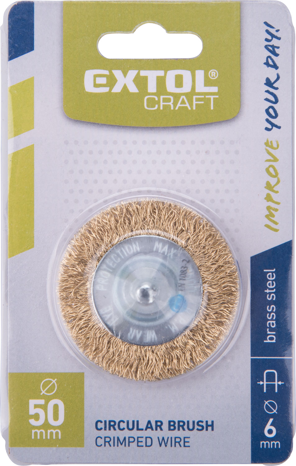 Rundb&#252;rste aus Messingdraht 50mm Extol Craft