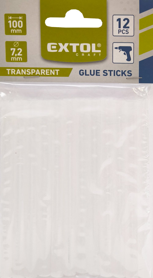 Heissklebestifte für Klebepistolen d 7,2mm, Länge 100mm 12 pcs Extol Craft
