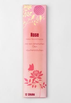 R&#228;ucherst&#228;bchen Blume des Lebens Rose 12 Sticks mit 100% nat&#252;rlichen Zutaten INDIEN