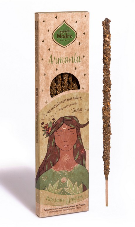 Räucherstäbchen Sagrada Madre 5 ELEMENTE Erde Harmonie Palo Santo-Ingwer 6 Stäbe à 1h