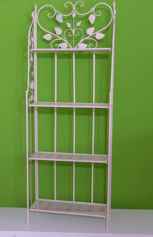Metall weiss Regal klappbar, 4 Tablare 60x28xh166cm
