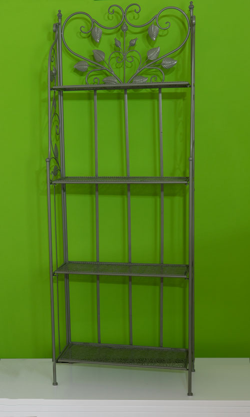 Metall grün Regal klappbar, 4 Tablare 60x28xh166cm