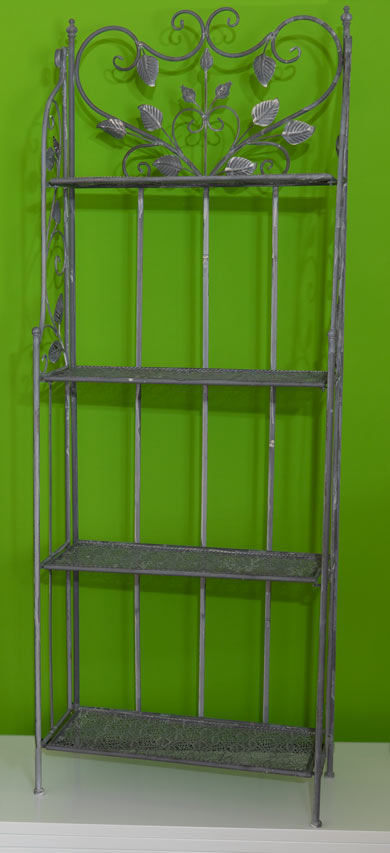 Metall grau Regal klappbar, 4 Tablare 60x28xh166cm