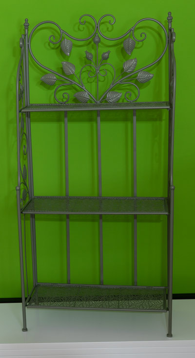 Metall grün Shabby chic Regal klappbar 3 Tablare 60x28xh126cm