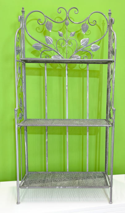 Metall grau Shabby chic Regal klappbar 3 Tablare 60x28xh126cm