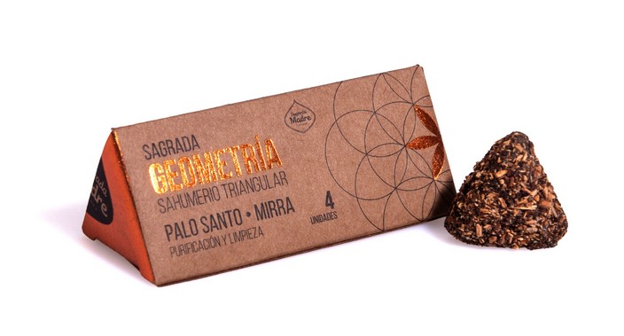 Räucherkegel 4erSet GEOMETRIA Palo Santo &amp; Myrrhe Sagrada Madre à 30min