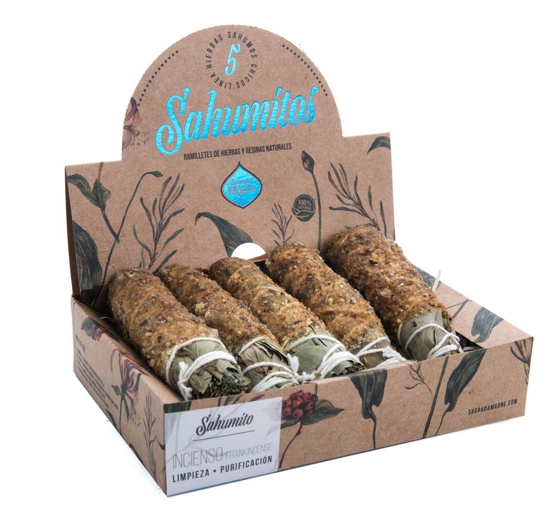 R&#196;UCHERB&#220;NDEL 5erSet Sagrada Madre Madre WEIHRAUCH mit Zedern-Eukalyptus-Lorbeerkern