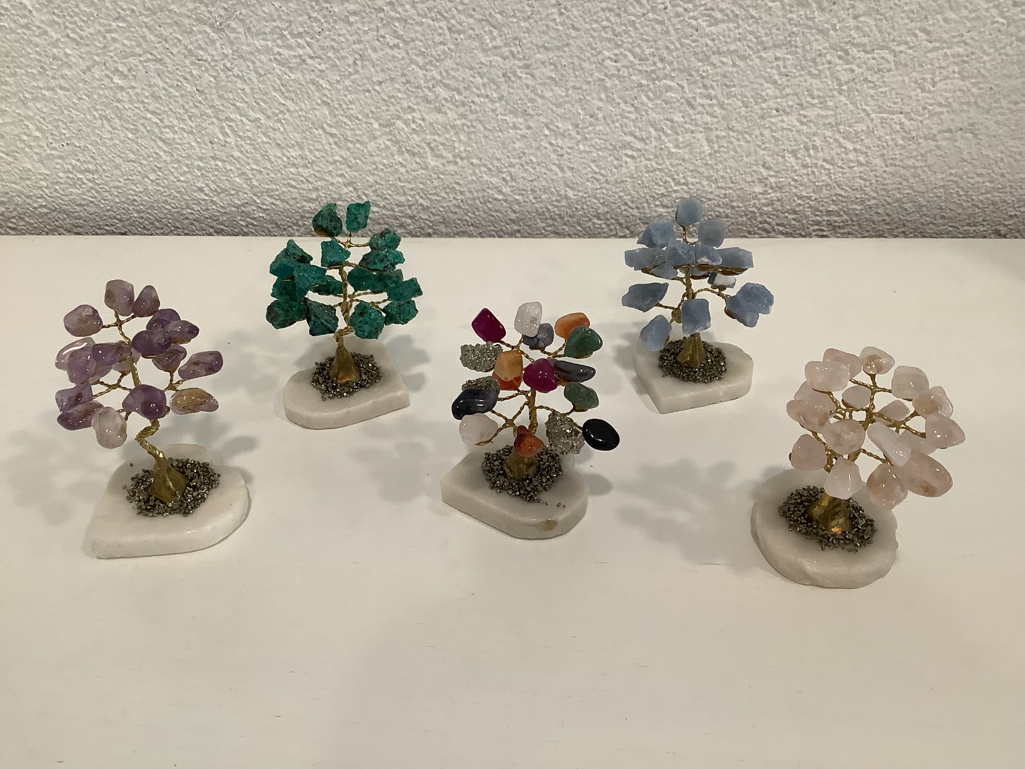 B&#228;umchen Halbedelsteinen PERU Amethyst, Celestine, Mix, Chrysocol, Rosenqzuarz zuf&#228;llig assortiert