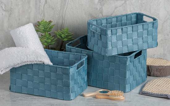 Korb 3er Set 4ass 26x16x9cm / 28x18x11.5cm / 30x20x13.5cm