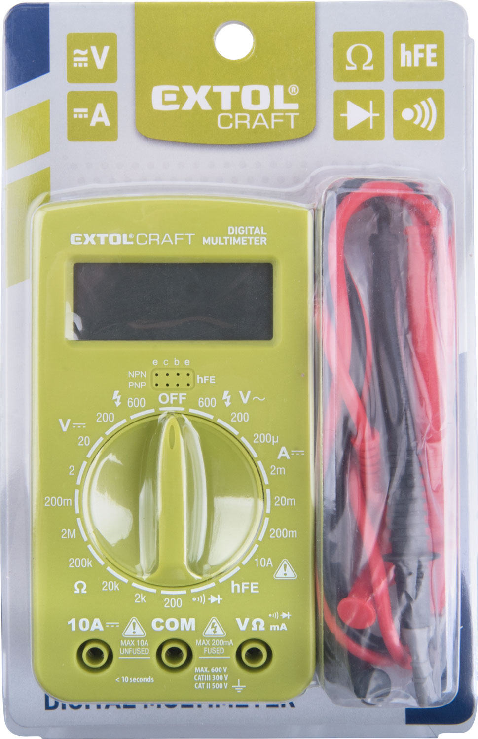Digital Multimeter (U, I, R) EXTOL CRAFT