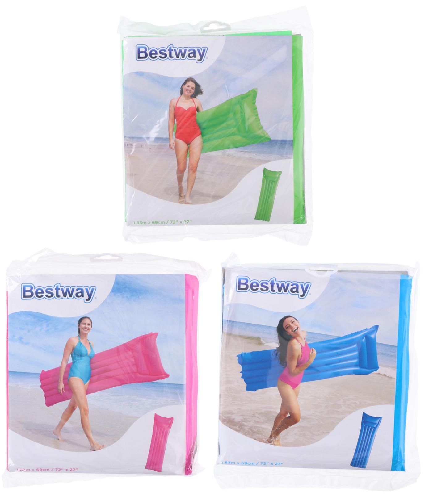 Schwimmmatratze aufblasbar 3 Farben ass 183x69cm