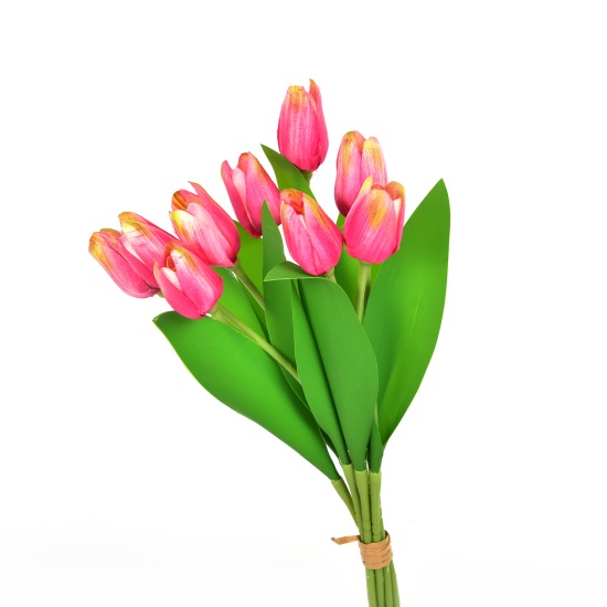 Tulpenstrauss 9 Blüten pink 37cm