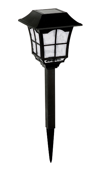 LED Outdoor Gartenstecker Solarzelle schwarz 11x11x37cm 12 Stck im Display