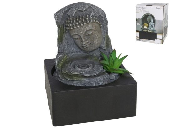 Brunnen Buddha Kopf 25x18x18cm