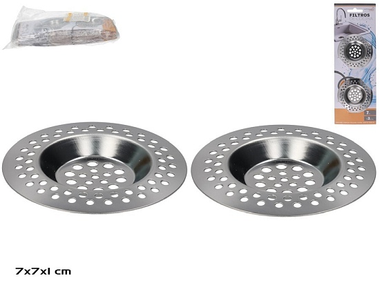 Abflusssieb 2er Set Edelstahl