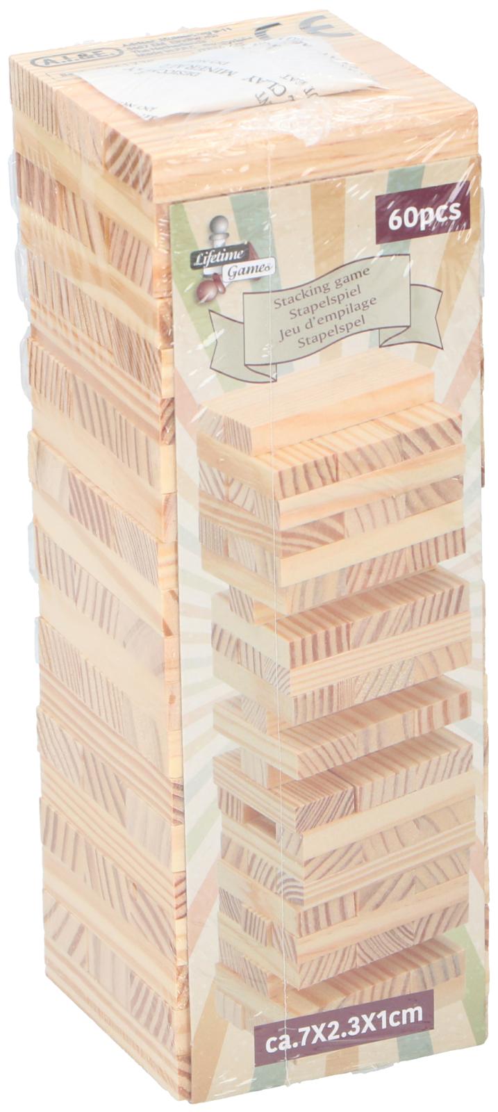 Blockstapelspiel 60tlg Holz