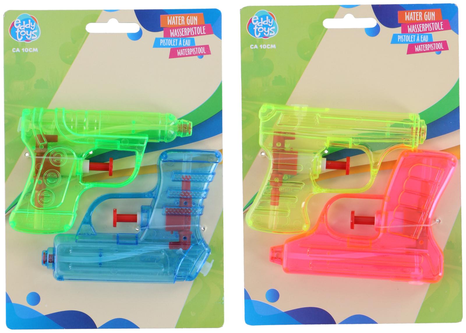 Wasserpistole 4 Farben ass 2er Set 10cm