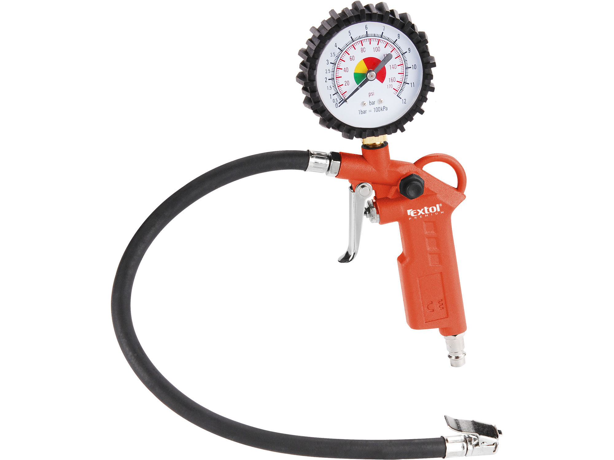 Reifenf&#252;ller mit Analog Manometer 12bar EXTOL PREMIUM