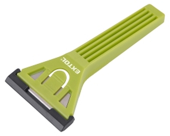 Glasfl&#228;chen-Scharber mit Klinge ( Auswechselbar ) mit Kunststoff-Griff incl. Schutz Extol Craft