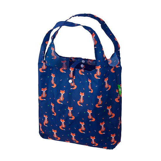 Einkaufstasche ECO CHIC faltbar F&#252;chse Navy Blau 56x38x10cm Kunststoff 100% recycelt