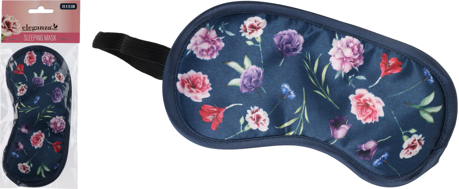 Schlafmaske Blumen 19x9cm