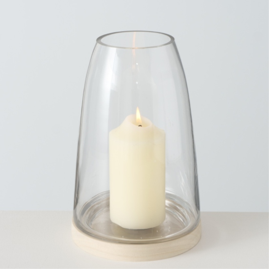 Windlicht rund H25cm Glas