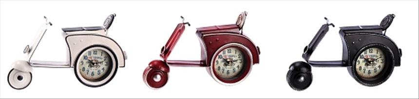 Uhr Scooter 3ass 32x8x20cm