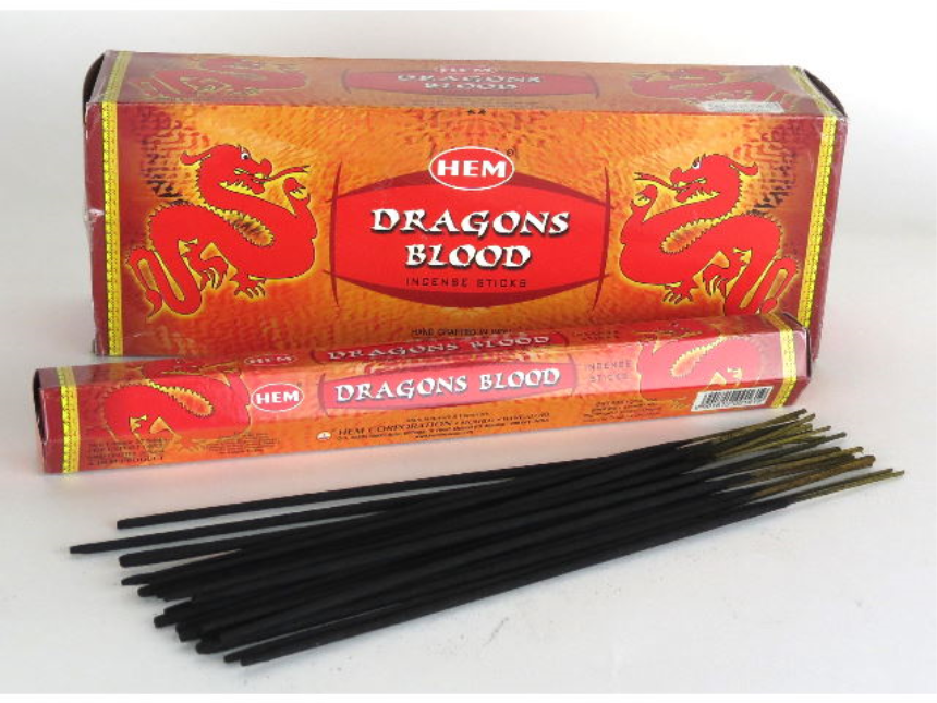 Räucherstäbchen HEM 6eckig 20sticks DRAGON BLOOD