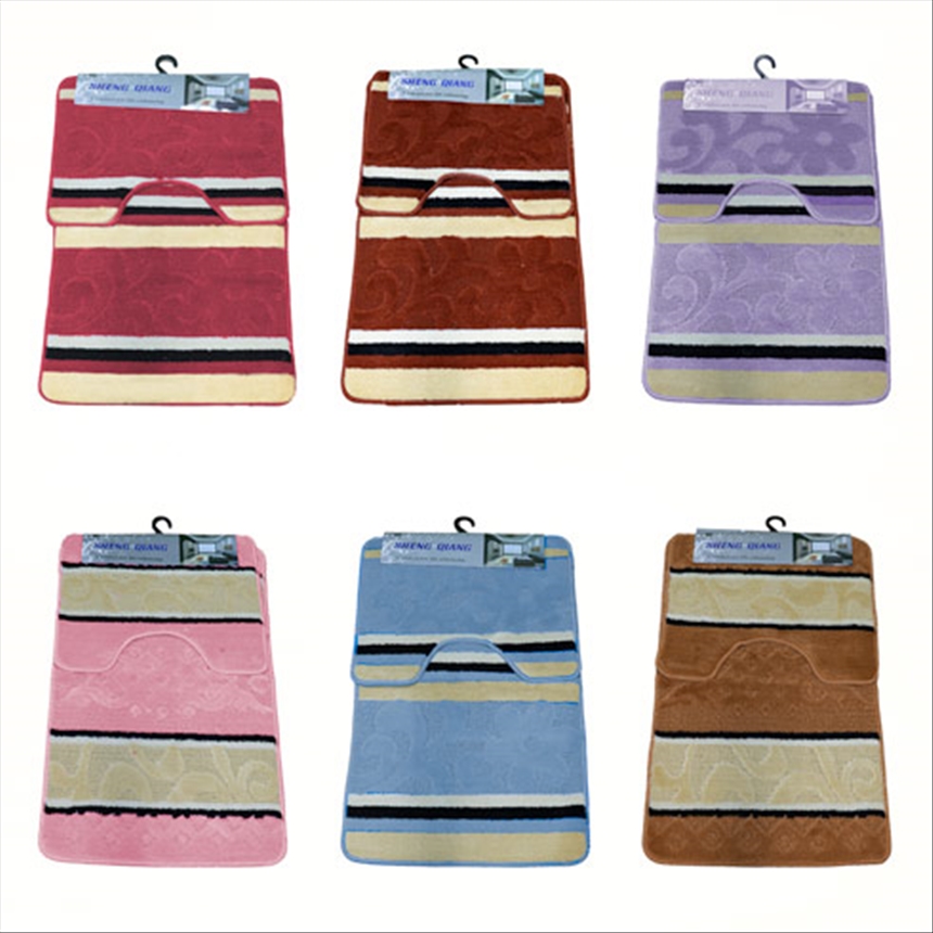 Badeteppich 2er Set 50x77cm und 49x40cm 6ass