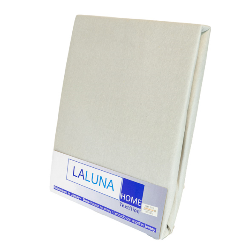 Textilion Fixleintuch-Jersey 150 gsm 90x200 cm Silber