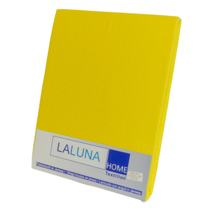 Textilion Fixleintuch-Jersey 150 gsm 90x200 cm Zitronengelb