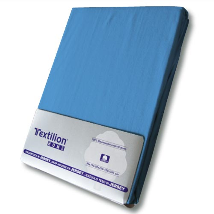 Textilion Fixleintuch-Jersey 150 gsm 160x200 cm Blau