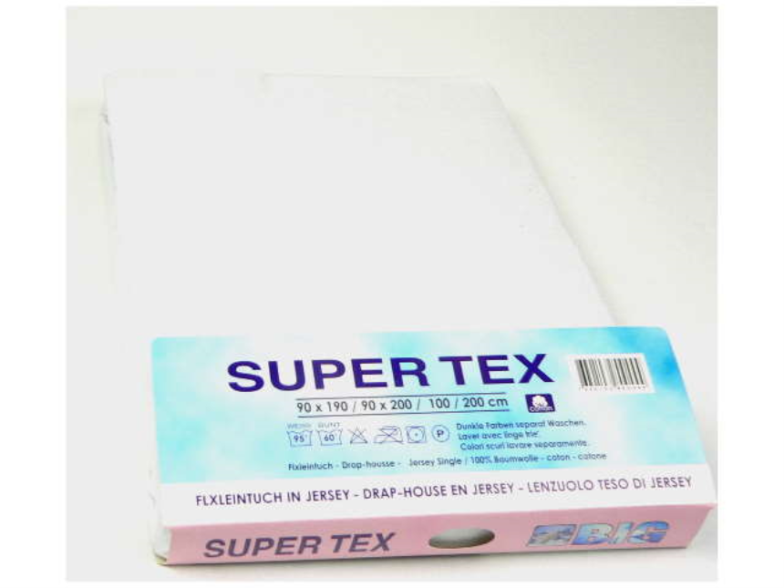Supertex Fixleintuch 90x200 weiss