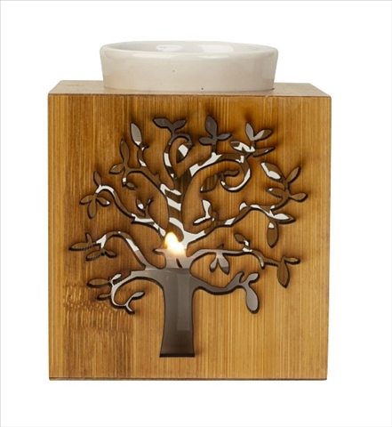 Duftlampe mit Holzgestell Lebensbaum 11x9.5cm