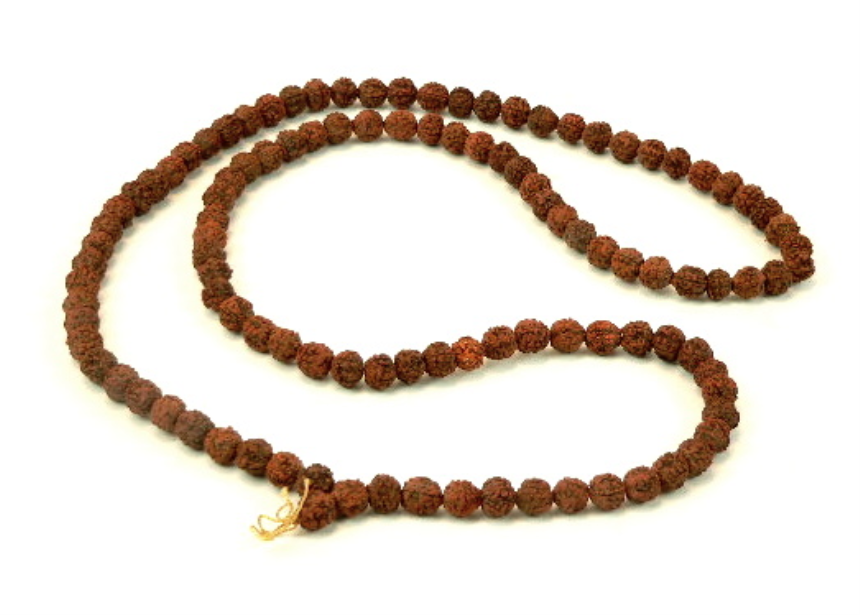 Mala Rudraksha 1.2cm Perlen Gebetskette NEPAL