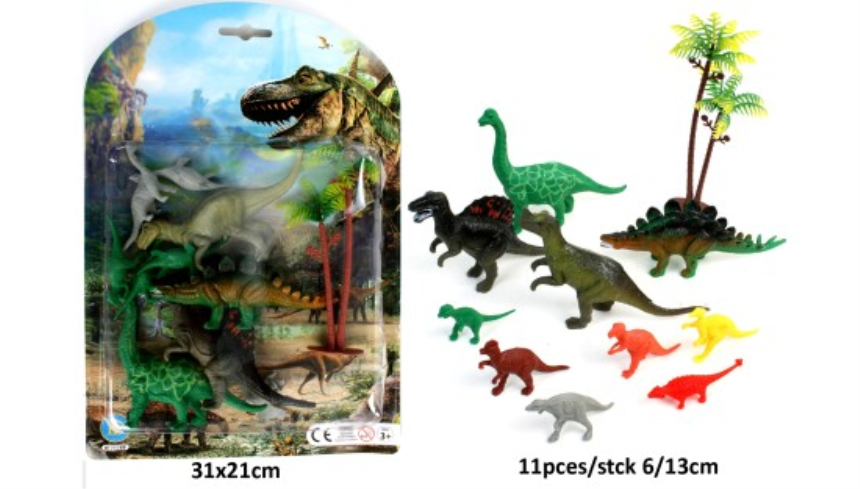 Tiere Spielset 11tlg Dinosaurier 13cm