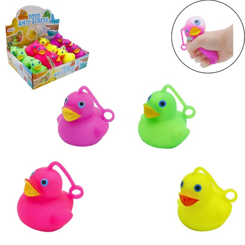 Antistressball Ente 4ass 7cm