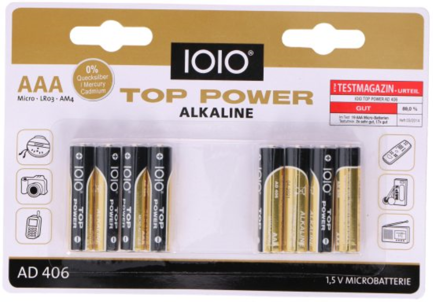 Batterien AAA LR03 8Stk Alkaline