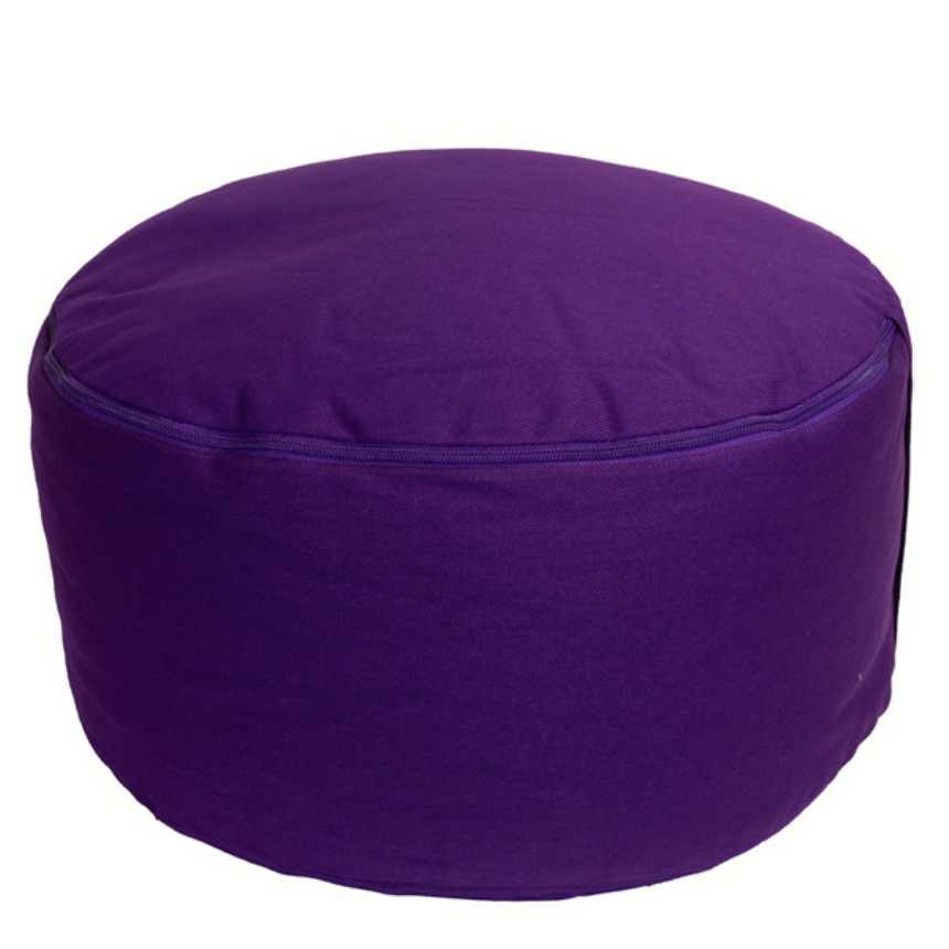 Meditationskissen Purple abnehmbarer Bezug 100% Baumwolle mit Buchweizenf&amp;#252;llung 30x15cm