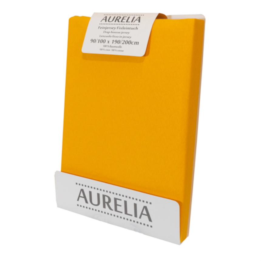 AURELIA Fixleintuch-Jersey 90x200 Yellow/Curry