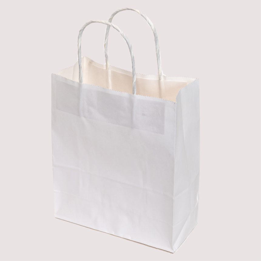 Geschenktaschen 20er Set 21x18x8cm weiss 110g/m2 Kraftpapier