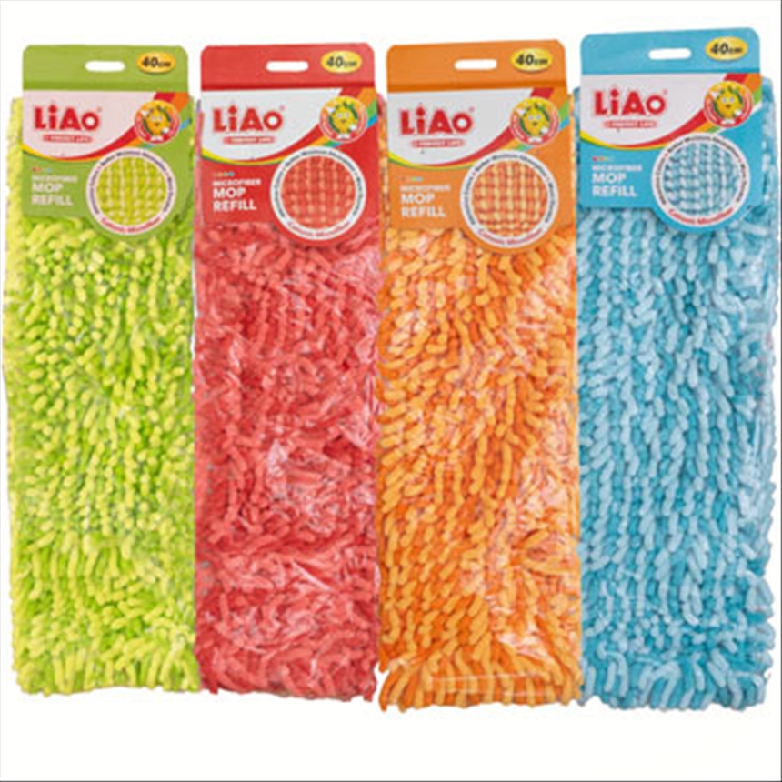 Bodenreinigung Mop Ersatzteil Microfiber+Chenille 40x12cm 4ass f&amp;#252;r 123719