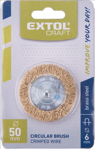 Rundb&amp;#252;rste aus Messingdraht 50mm Extol Craft