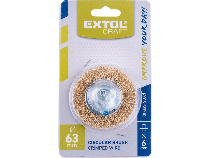 Rundb&amp;#252;rste aus Messingdraht 63mm Extol Craft