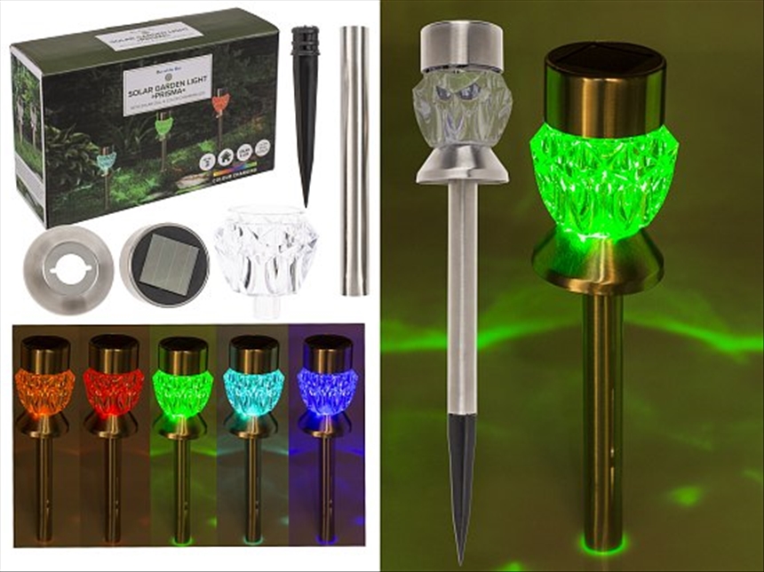 Licht Outdoor Gartenstecker 3er Set LED 3 farbig Solarzelle 37x5.5x5.5cm