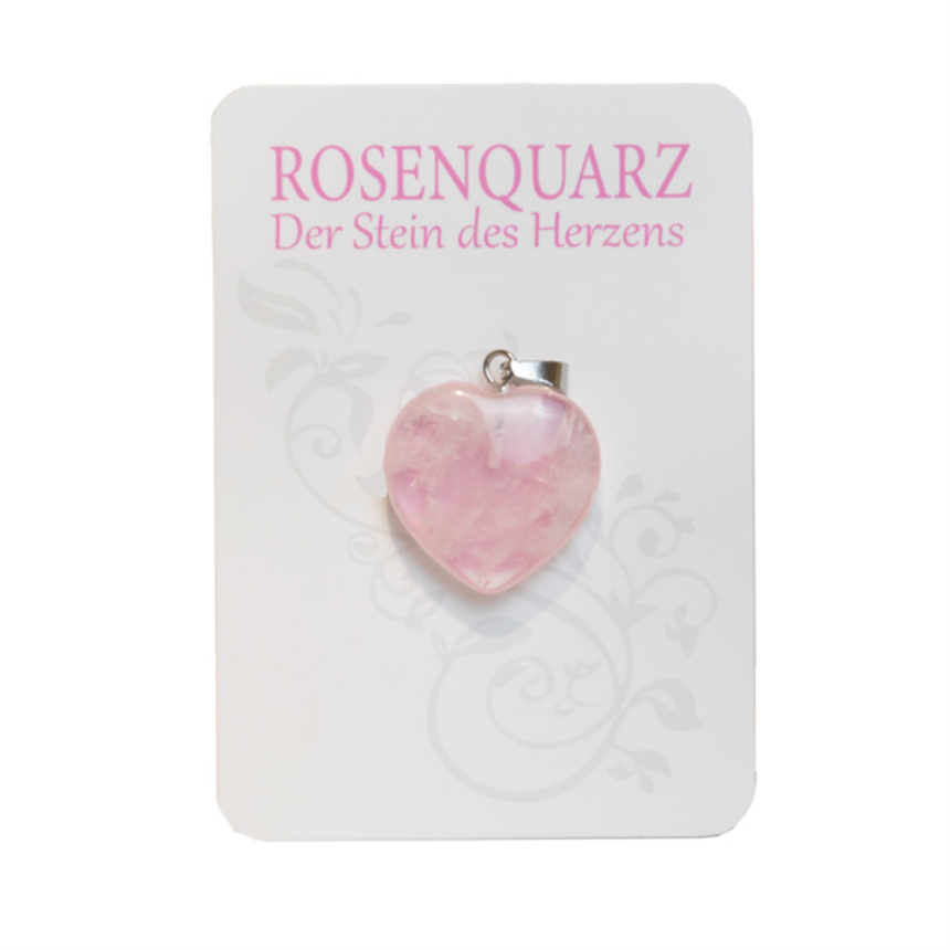 Naturedelstein Anh&amp;#228;nger Rosenquarz 2.2cm